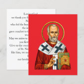 Papier icône orthodoxe de saint Nicolas (Devant / Derrière)