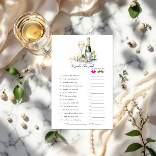 Papier "Il A Dit, Elle A Dit" Jeu De Fête des mariées