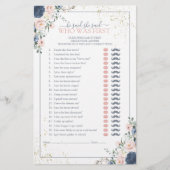 Papier Il A Dit Qu'Elle A Dit Blue Blush Fête des mariées (Devant)