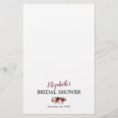 Papier Il A Dit Qu'Elle A Dit Burgundy Fête des mariées G (Dos)