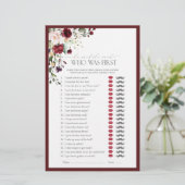 Papier Il A Dit Qu'Elle A Dit Burgundy Fête des mariées G (Debout devant)