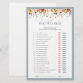 Papier Il A Dit Qu'Elle A Dit Dusty Blue Fête des mariées (Devant / Derrière)