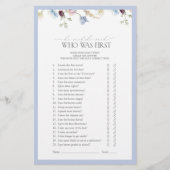 Papier Il A Dit Qu'Elle A Dit Dusty Blue Fleur sauvage Do (Devant)