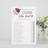 Papier Il A Dit Qu'Elle A Dit Dusty Rose Bourgogne Fête d (Debout devant)