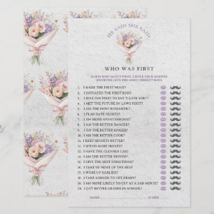 Papier Il a dit qu'elle a dit Élégant jeu de baby shower