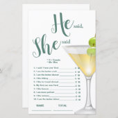 Papier Il a dit qu'elle a dit Élégant jeu nuptial (Devant / Derrière)