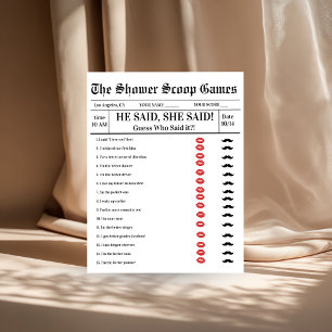 Papier Il a dit qu'elle a dit Fête des mariées Game