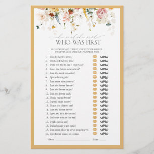 Papier Il A Dit Qu'Elle A Dit Fleur sauvage Fête des mari