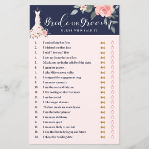 Papier Il A Dit Qu'Elle A Dit Floral Gown Fête des mariée