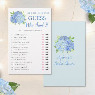 Papier Il A Dit Qu'Elle A Dit Hydrangea Blue Fête des mar