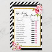 Papier Il a dit qu'elle a dit - Jeu de Baby Shower (Devant / Derrière)