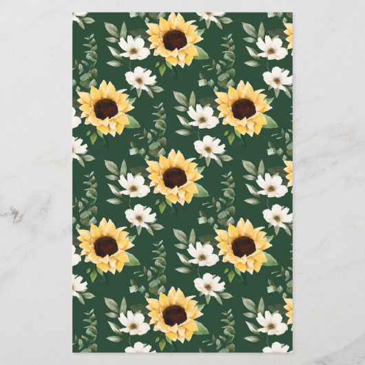 Papier Il A Dit Qu'Elle A Dit Jeu Fleuri Jaune Tournesol (Dos)