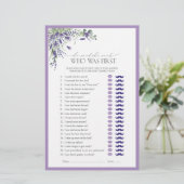 Papier Il A Dit Qu'Elle A Dit Lavender Fête des mariées J (Debout devant)