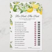 Papier Il A Dit Qu'Elle A Dit Lemon Green Fête des mariée (Devant / Derrière)