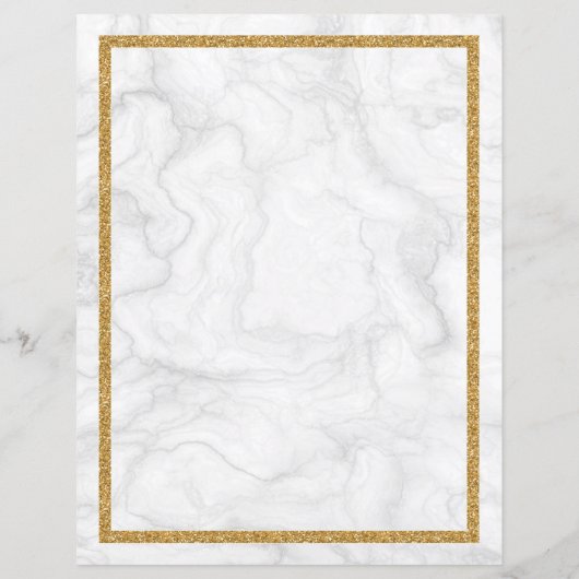 Papier Il A Dit Qu'Elle A Dit Marble Gold Fête des mariée (Dos)