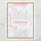 Papier Il A Dit Qu'Elle A Dit Marble Gold Fête des mariée (Devant)