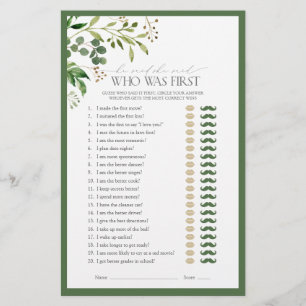 Papier Il A Dit Qu'Elle A Dit Olive Green Fête des mariée