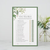 Papier Il A Dit Qu'Elle A Dit Olive Green Fête des mariée (Debout devant)