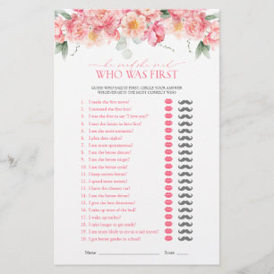 Papier Il A Dit Qu'Elle A Dit Pink Floral Fête des mariée