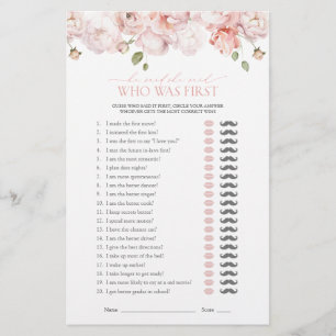 Papier Il A Dit Qu'Elle A Dit Pink Flowers Fête des marié