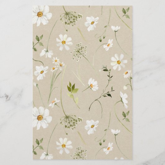 Papier Il A Dit Qu'Elle A Dit Rustic Daisy Fête des marié (Dos)