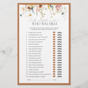 Papier Il A Dit Qu'Elle A Dit Rustic Floral Fête des mari