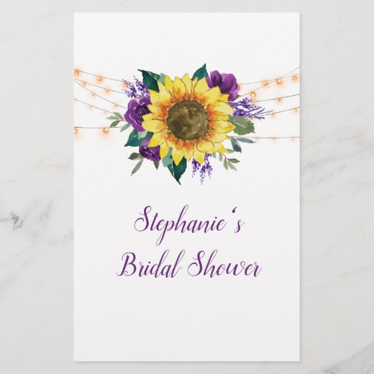 Papier Il A Dit Qu'Elle A Dit Sunflower Purple Lights (Dos)