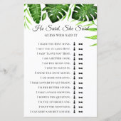 Papier Il A Dit Qu'Elle A Dit Tropical Fête des mariées G (Devant)