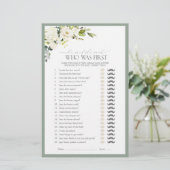 Papier Il A Dit Qu'Elle A Dit White Green Fête des mariée (Debout devant)