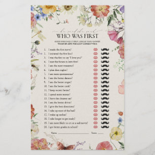 Papier Il A Dit Qu'Elle Avait Pressé Floral Fête des mari