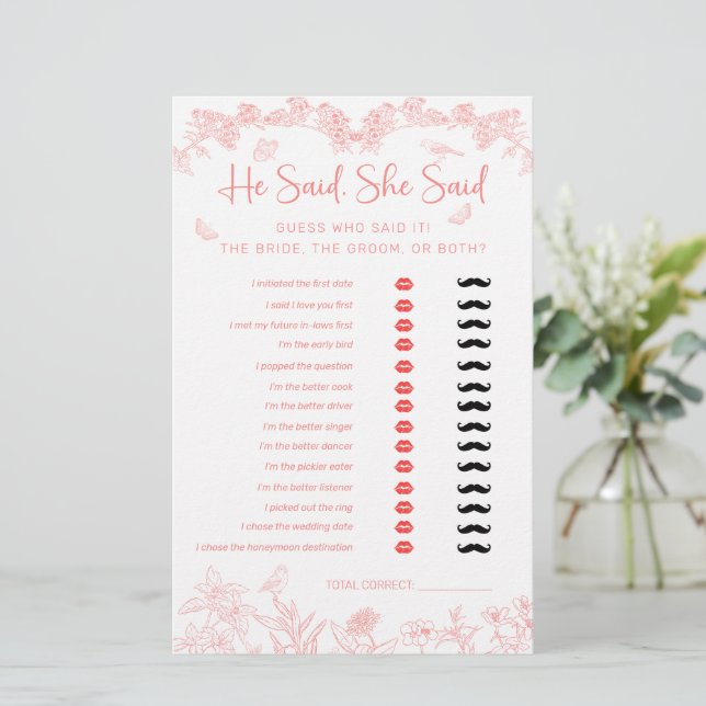 Papier Il Dit, Elle Dit Chinoiserie Fête des mariées Jeu (Debout devant)