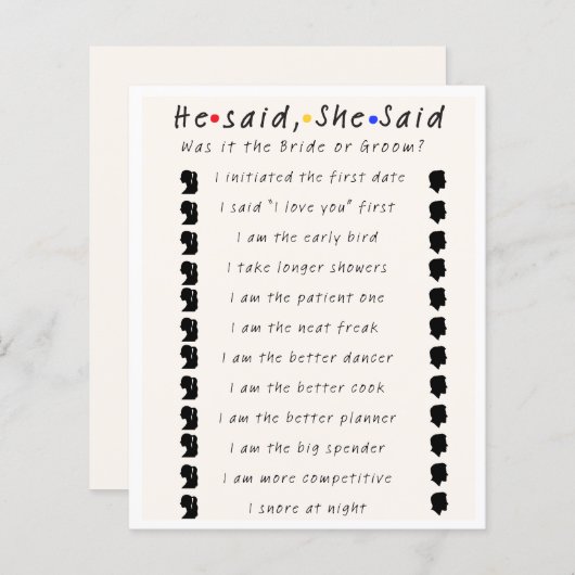 Papier Il Dit Qu'Elle A Dit : (Devant / Derrière)