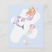 Papier Illustration Baby shower de sirène Jeu de Bingo (Dos)