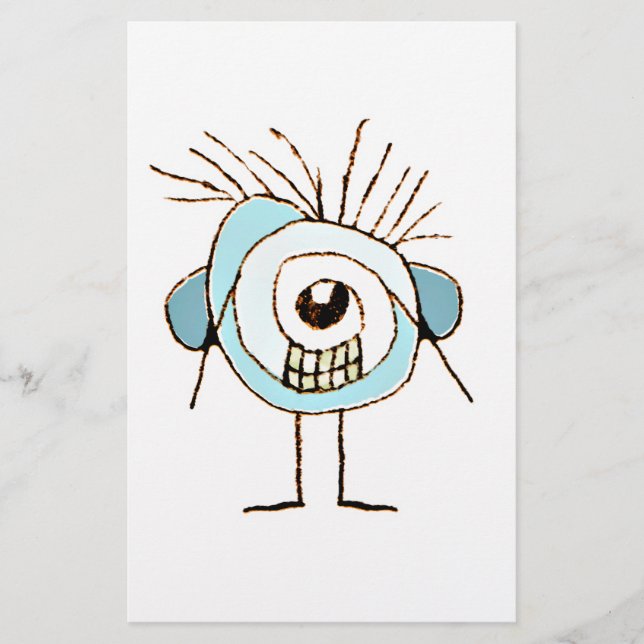 Papier Illustration de caricature bizarre (Devant)