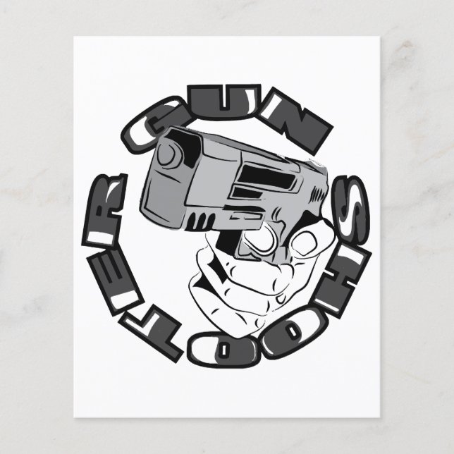 Papier Illustration de tir d'arme (Devant)