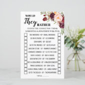 Papier Ils préfèrent Marsala Fleurs Douche jeu (Debout devant)