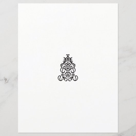 Papier image en noir et blanc d'un design orné (Dos)
