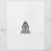 Papier image en noir et blanc d'un design orné (Dos)