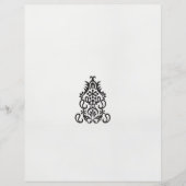 Papier image en noir et blanc d'un design orné (Devant)