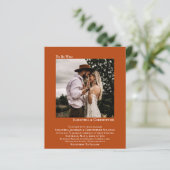 Papier Images minimalistes Orange BUDGET Mariage Invitati (Debout devant)