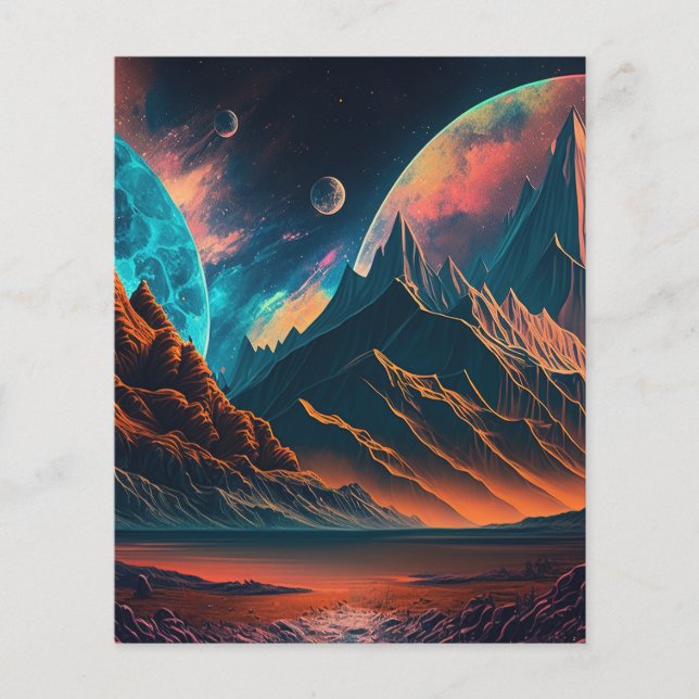 Papier imaginaire de la planète Alien (Devant)