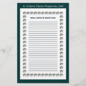 Papier Immobilier Note Pad- Design 4 (Devant)