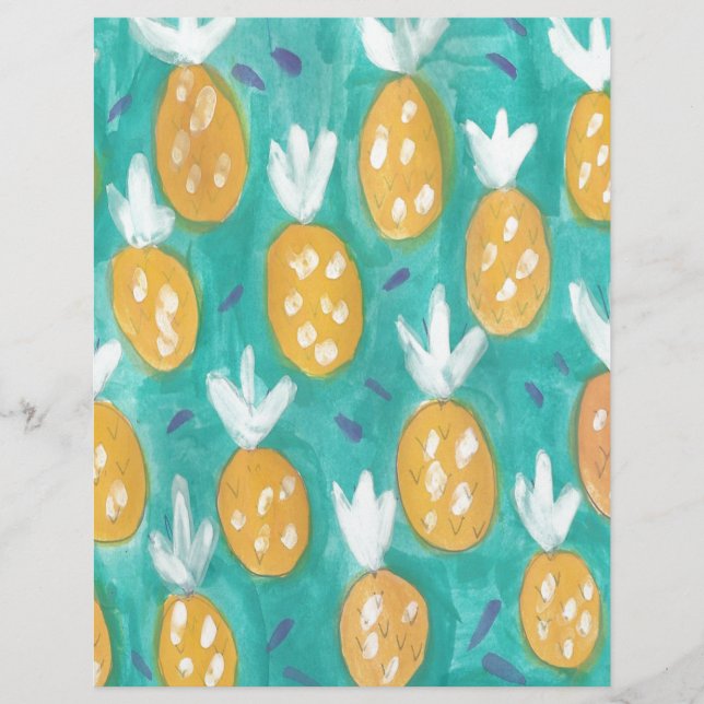 Papier Impression aquarelle Ananas (Devant)