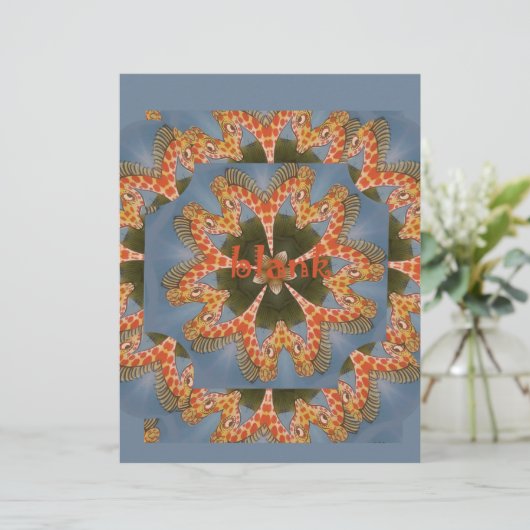 Papier Impression d'art Abstrait Giraffe (Debout devant)