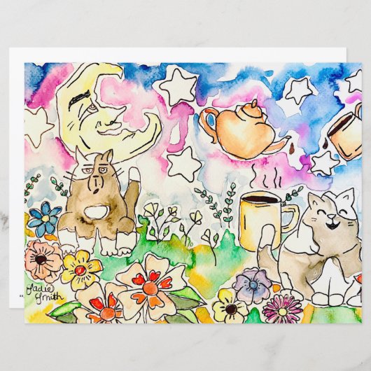 Papier impression d'art chats (Devant / Derrière)