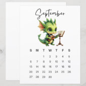 Papier Impression d'art de bébé dragon de septembre Confo (Devant / Derrière)