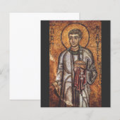 Papier Impression d'art mosaïque orthodoxe Saint Laurent (Devant / Derrière)