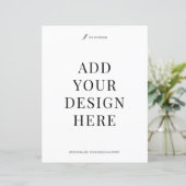 Papier Impression de lettres US 8,5x11" en-tête ou en-têt (Debout devant)