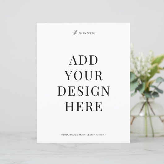 Papier Impression de lettres US 8,5x11" en-tête ou en-têt (Debout devant)