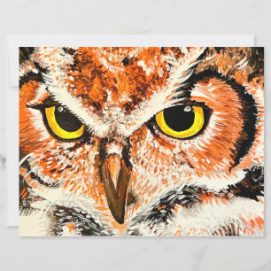 Papier Impression de peinture de hibou